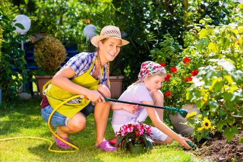 Professional garden maintenance in Hackney Marshes with seasonal planting
